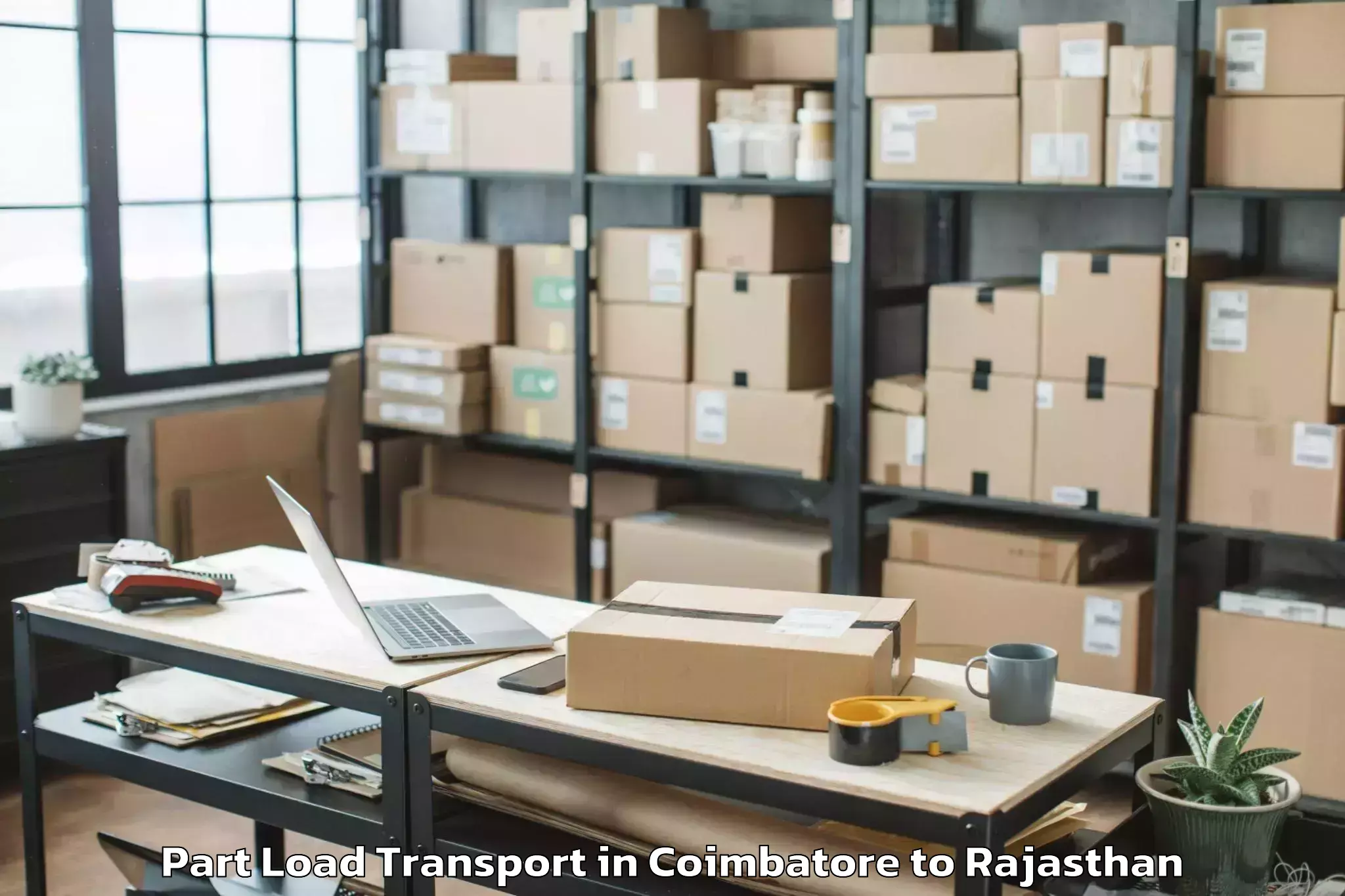 Book Your Coimbatore to Jaipur Airport Jai Part Load Transport Today